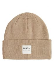 MOSS COPENHAGEN Czapka beanie "Mojo" w kolorze beżowym rozmiar: onesize. Brązowe czapki zimowe damskie MOSS COPENHAGEN, ze skóry. Za 87.81 zł.