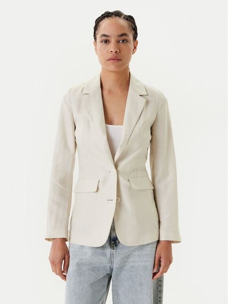 United Colors Of Benetton Marynarka 25BVDW036 Beżowy Regular Fit. Brązowe marynarki i żakiety damskie United Colors Of Benetton, bez wzorów, z lyocellu. Za 279.99 zł.