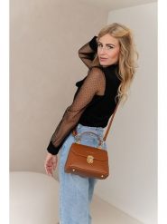 Lia Biassoni Skórzana torebka w kolorze jasnobrązowym - 23 x 16 x 12 cm rozmiar: onesize. Brązowe torebki klasyczne damskie Lia Biassoni, bez wzorów, z materiału, bez dodatków. Za 260.99 zł.