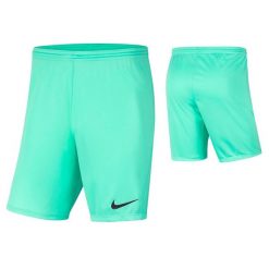 Spodenki piłkarskie męskie Nike Dry Park III treningowe szybkoschnące Dri Fit. Niebieskie szorty męskie Nike, bez kołnierzyka. Za 61.00 zł.