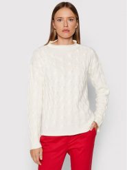 United Colors Of Benetton Sweter 1335D2467 Biały Regular Fit. Białe swetry klasyczne damskie United Colors Of Benetton, m, z syntetyku, bez kołnierzyka. Za 269.99 zł.