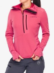 Bluza z kapturem damska La Sportiva Big Wall Pullover Hoody. Czerwone bluzy z kapturem damskie La Sportiva, l, z materiału. Za 603.89 zł.