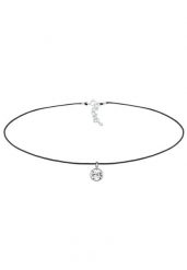 Elli Damski choker nylonowy z kryształem ze srebra próby 925 Naszyjniki 1 ct. Naszyjniki damskie Elli, na co dzień, srebrne. Za 198.99 zł.
