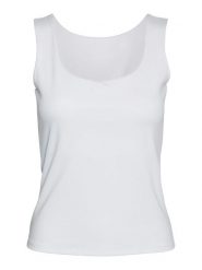 Vero Moda Top w kolorze białym rozmiar: L. Białe topy damskie Vero Moda, l, bez wzorów, bez kołnierzyka. Za 65.69 zł.