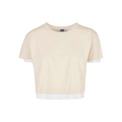 Koszulka damska Urban Classics doublé. Białe bluzki damskie Urban Classics, l, bez wzorów, bez kołnierzyka, bez ramiączek. Za 102.00 zł.