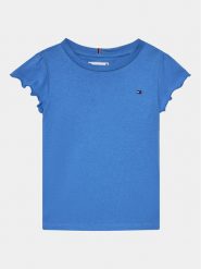 Tommy Hilfiger T-Shirt Essential KG0KG07052 D Niebieski Regular Fit. Niebieskie koszulki dziewczęce Tommy Hilfiger, bez wzorów, z bawełny, bez ramiączek. Za 69.99 zł.