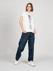 Patrizia Pepe T-Shirt | 8J0913/A4V5 | Maglia | Kobieta | Biały. Białe t-shirty damskie Patrizia Pepe, bez wzorów, z bawełny, bez kołnierzyka. W wyprzedaży za 199.00 zł.