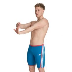 Spodenki Treningowe Arena Icons Swim Jammer Solid. Niebieskie kąpielówki męskie Arena, m, bez wzorów, z materiału, do pływania. Za 174.99 zł.