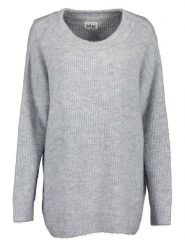 Blue Seven Sweter w kolorze jasnoszarym rozmiar: 38. Szare swetry klasyczne damskie Blue Seven, ze splotem, bez kołnierzyka. Za 83.42 zł.