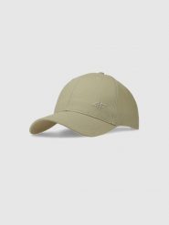 4F Czapka z daszkiem strapback uniseks - beżowa XS/S. Brązowe czapki z daszkiem damskie 4f, bez wzorów, z bawełny. W wyprzedaży za 39.99 zł.
