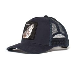 Czapka z daszkiem Goorin Bros. Lone Wolf Animal Farm Trucker 101-0389-NVY. Czarne czapki męskie Goorin Bros, bez wzorów. Za 167.99 zł.
