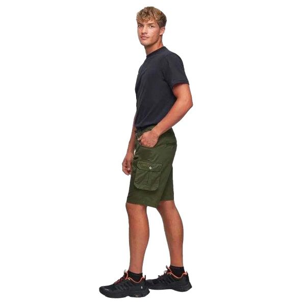 Męskie Spodenki Hekla. Zielone szorty męskie Alpinus, z bawełny, bez kołnierzyka. Za 299.99 zł.