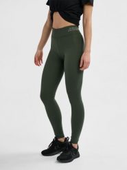 Damskie legginsy Hummel. Zielone legginsy sportowe damskie HUMMEL, l, bez wzorów, z dżerseju, na fitness i siłownię. Za 224.00 zł.