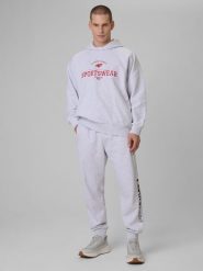 4F Spodnie dresowe joggery męskie - szare L. Szare spodnie dresowe męskie 4f, bez wzorów, z dresówki. Za 159.99 zł.