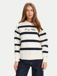 Tommy Hilfiger Bluza Script WW0WW45743 Écru Regular Fit. Bluzy bez kaptura damskie Tommy Hilfiger, xl, z bawełny. Za 389.99 zł.