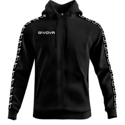 Bluza opaska z kapturem z pełnym zamkiem błyskawicznym Givova. Czerwone bluzy sportowe damskie Givova, s, bez wzorów, z bawełny, bez ramiączek, z kapturem. Za 261.50 zł.