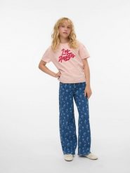 Vero Moda Girl Koszulka "Victoria" w kolorze jasnoróżowym rozmiar: 158/164. Różowe koszulki dziewczęce Vero Moda Girl, bez wzorów, z bawełny, bez ramiączek. Za 52.79 zł.
