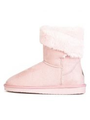 ISLAND BOOT Botki zimowe "Arine" w kolorze jasnoróżowym rozmiar: 40. Różowe botki damskie Island Boot, na zimę, z materiału, bez obcasa, bez zapięcia. Za 130.99 zł.