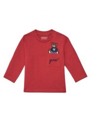 Guess Bluzka I4BI00 I3Z14 Czerwony Regular Fit. Czerwone t-shirty chłopięce Guess, z aplikacjami, z bawełny, bez ramiączek. Za 49.99 zł.