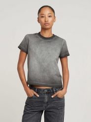 G-Star Koszulka w kolorze antracytowo-szarym rozmiar: S. Czarne bluzki damskie G-Star, s, bez wzorów, bez kołnierzyka. Za 100.28 zł.