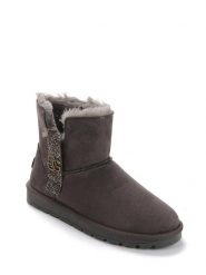 ISLAND BOOT Botki zimowe "Koldy" w kolorze szarym rozmiar: 36. Szare botki damskie Island Boot, na zimę, z materiału, bez obcasa, bez zapięcia. Za 128.55 zł.