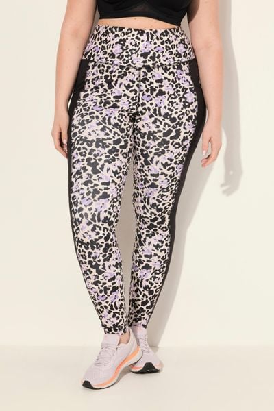 Damskie Legginsy sportowe szybkoschnące wzór w panterkę z recyklingu. Czarne legginsy damskie Ulla Popken, plus size, bez wzorów, z elastanu. Za 239.99 zł.