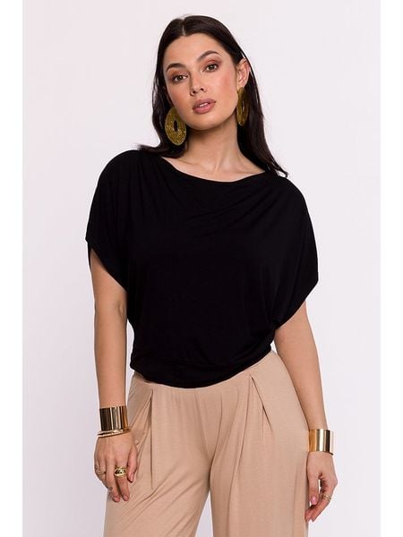 Be Wear Bluzka w kolorze czarnym rozmiar: XXL. Czarne bluzki damskie Be Wear, xxl, bez wzorów, bez kołnierzyka, bez ramiączek. Za 140.53 zł.