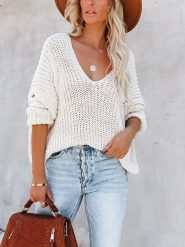 Milan Kiss Sweter w kolorze kremowym rozmiar: XL. Brązowe swetry klasyczne damskie Milan Kiss, xl, ze splotem, bez kołnierzyka. Za 206.42 zł.