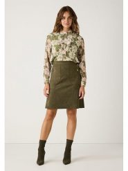 More & More Bluzka w kolorze oliwkowo-kremowym rozmiar: 46. Zielone bluzki damskie MORE & MORE, bez wzorów, bez kołnierzyka, bez ramiączek. Za 208.99 zł.