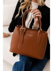 Lia Biassoni Skórzana torebka w kolorze jasnobrązowym - 33 x 25 x 11 cm rozmiar: onesize. Brązowe torebki klasyczne damskie Lia Biassoni, bez wzorów, z materiału, bez dodatków. Za 304.99 zł.