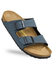 Birkenstock Klapki "Arizona" w kolorze błękitnym rozmiar: 45. Niebieskie klapki damskie Birkenstock, bez wzorów, bez obcasa. Za 372.01 zł.