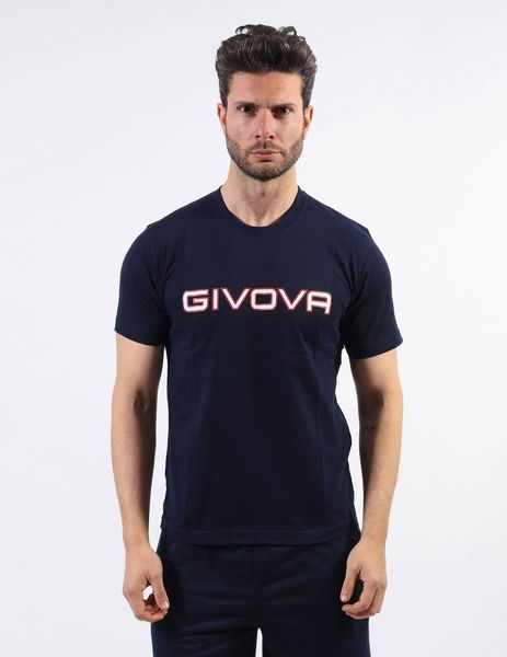 T-shirt bawełniany Givova Spot unisex - krótki rękaw, nadruk. Niebieskie bluzki sportowe damskie Givova, s, bez wzorów, z bawełny, bez kołnierzyka. Za 111.99 zł.