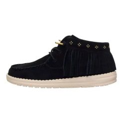 HeyDude Damskie Mokasyny Wendy Mid Fringe Cowgirl Suede. Czarne mokasyny damskie Hey dude, z materiału. Za 289.00 zł.