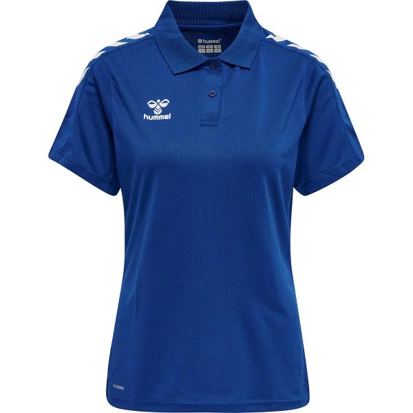 Damska koszulka polo Hummel Functional. Niebieskie topy sportowe damskie HUMMEL, xl, bez wzorów, z materiału, bez ramiączek. Za 155.50 zł.