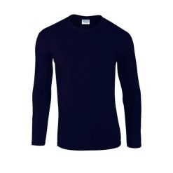 Koszulka Z Długim Rękawem Dla Dorosłych Unisex Soft Touch. Niebieskie bluzki damskie Gildan, s, bez wzorów, bez kołnierzyka. Za 50.99 zł.