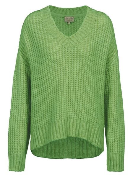 Herrlicher Sweter "Lottina" w kolorze zielonym rozmiar: XL. Zielone swetry klasyczne damskie Herrlicher, xl, bez kołnierzyka. Za 153.34 zł.