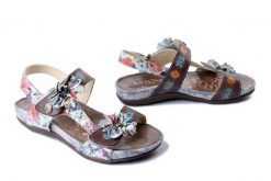 LAURA VITA 0006933 Liloo 06 gris, sandały damskie. Sandały damskie Laura Vita, bez wzorów, ze skóry, bez obcasa. Za 344.90 zł.