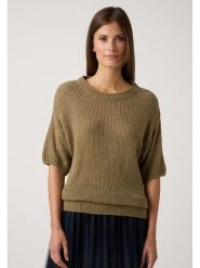 More & More Sweter w kolorze khaki rozmiar: 46. Brązowe swetry klasyczne damskie MORE & MORE, ze splotem, bez kołnierzyka. Za 175.67 zł.