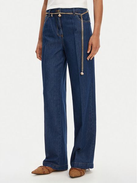 Please Jeansy P3HUDINCBB Granatowy Wide Leg. Niebieskie jeansy damskie Please. Za 249.99 zł.