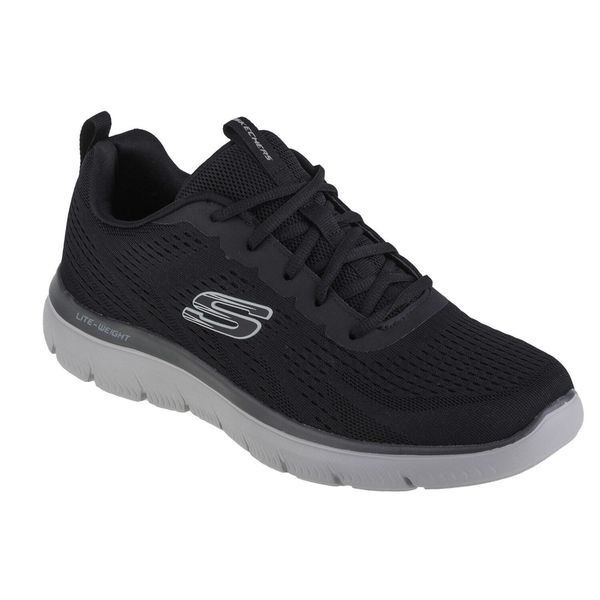 Buty sportowe Sneakersy męskie, Skechers Summits-Torre. Czarne buty sportowe na co dzień męskie Skechers, bez zapięcia, trekkingowe. Za 259.99 zł.