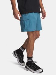 Krótkie spodenki męskie Under Armour Vibe Woven Cargo Short. Niebieskie szorty sportowe męskie Under Armour, l, z elastanu, na fitness i siłownię. Za 357.99 zł.