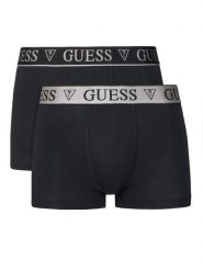 Guess Komplet bokserek U5BG65 KCD31 Czarny. Czarne bokserki męskie Guess, z aplikacjami, z bawełny. Za 179.99 zł.