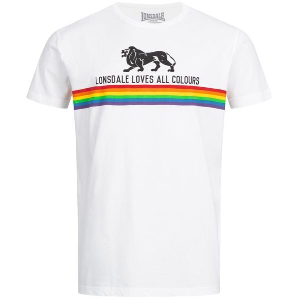 T-shirt o klasycznym kroju Lonsdale Nelson. Białe t-shirty damskie Lonsdale, bez wzorów, z bawełny, bez kołnierzyka. Za 134.50 zł.