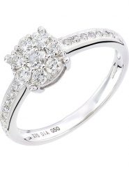 Revoni Złoty pierścionek z diamentami rozmiar: 53. Szare pierścionki damskie Revoni, z diamentem, złote. Za 4,850.99 zł.