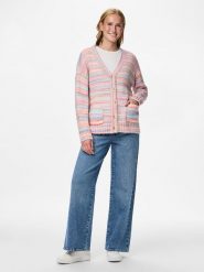 Pieces Kardigan w kolorze jasnoróżowym ze wzorem rozmiar: M. Różowe kardigany damskie Pieces, m, bez wzorów. Za 134.85 zł.