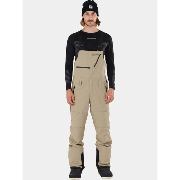 Spodnie Narciarskie Męskie Fundango Benton Bib. Brązowe spodnie materiałowe męskie Fundango, bez wzorów, z tkaniny, sportowe. W wyprzedaży za 499.00 zł.