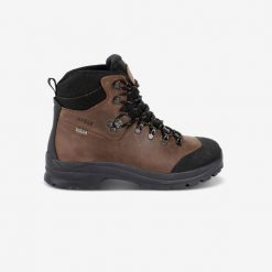 Buty wysokie Aigle Fleshside MTD wodoodporne. Brązowe buty trekkingowe męskie AIGLE, z kauczuku, bez zapięcia, outdoorowe. W wyprzedaży za 449.99 zł.