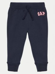 Gap Spodnie dresowe 688170-03 Granatowy Regular Fit. Niebieskie spodnie dziewczęce GAP, z bawełny. Za 79.99 zł.