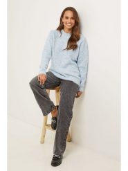 Soft Cashmere Sweter w kolorze błękitnym rozmiar: 36/38. Niebieskie swetry klasyczne damskie Soft Cashmere, z kaszmiru, bez kołnierzyka. Za 117.45 zł.