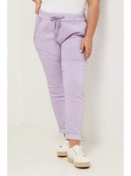 Curvy Lady Spodnie w kolorze fioletowym rozmiar: 40/42. Różowe spodnie materiałowe damskie Curvy Lady, bez wzorów, z materiału, klasyczne, z standardowym stanem. Za 149.31 zł.